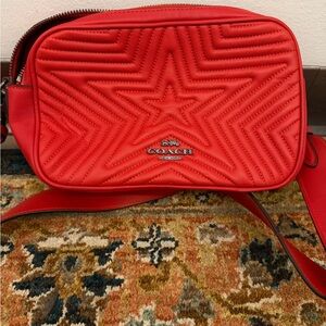 Coach Red Star Quilted Crossbody Bag